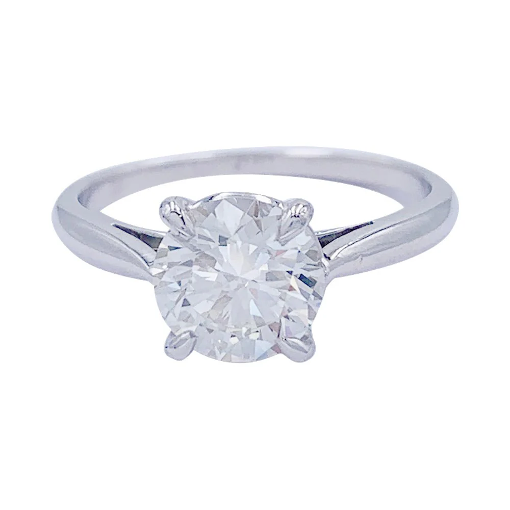 Bague solitaire en or blanc, diamant 1,36 carat - Image 6