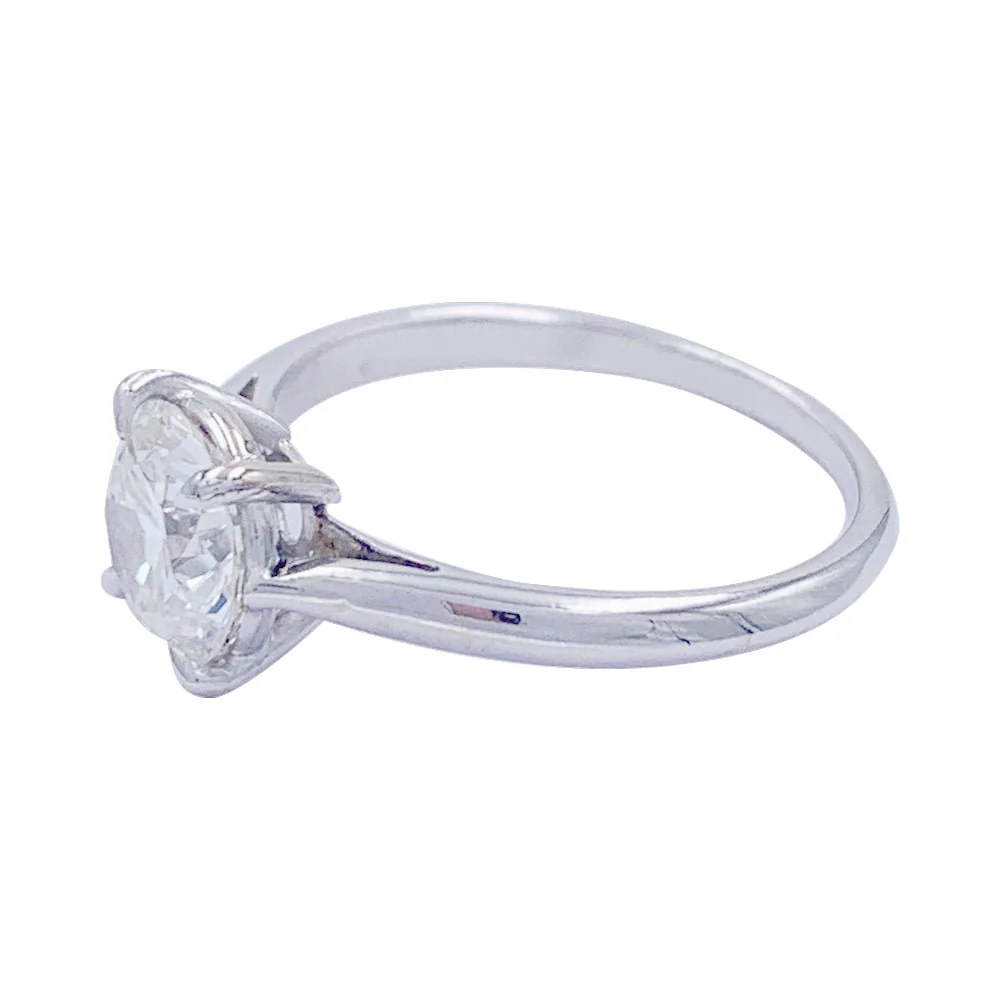 Bague solitaire en or blanc, diamant 1,36 carat - Image 7