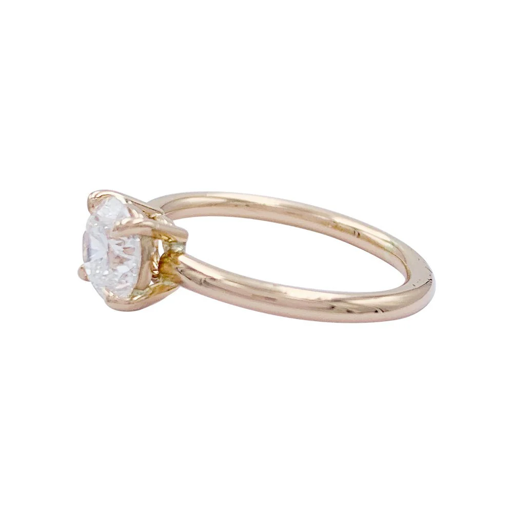 Bague solitaire en or blanc, diamant 1 carat - Image 3