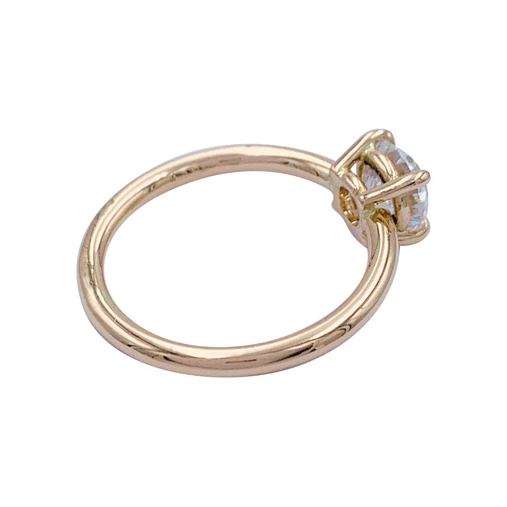 Bague solitaire en or blanc, diamant 1 carat - Image 5