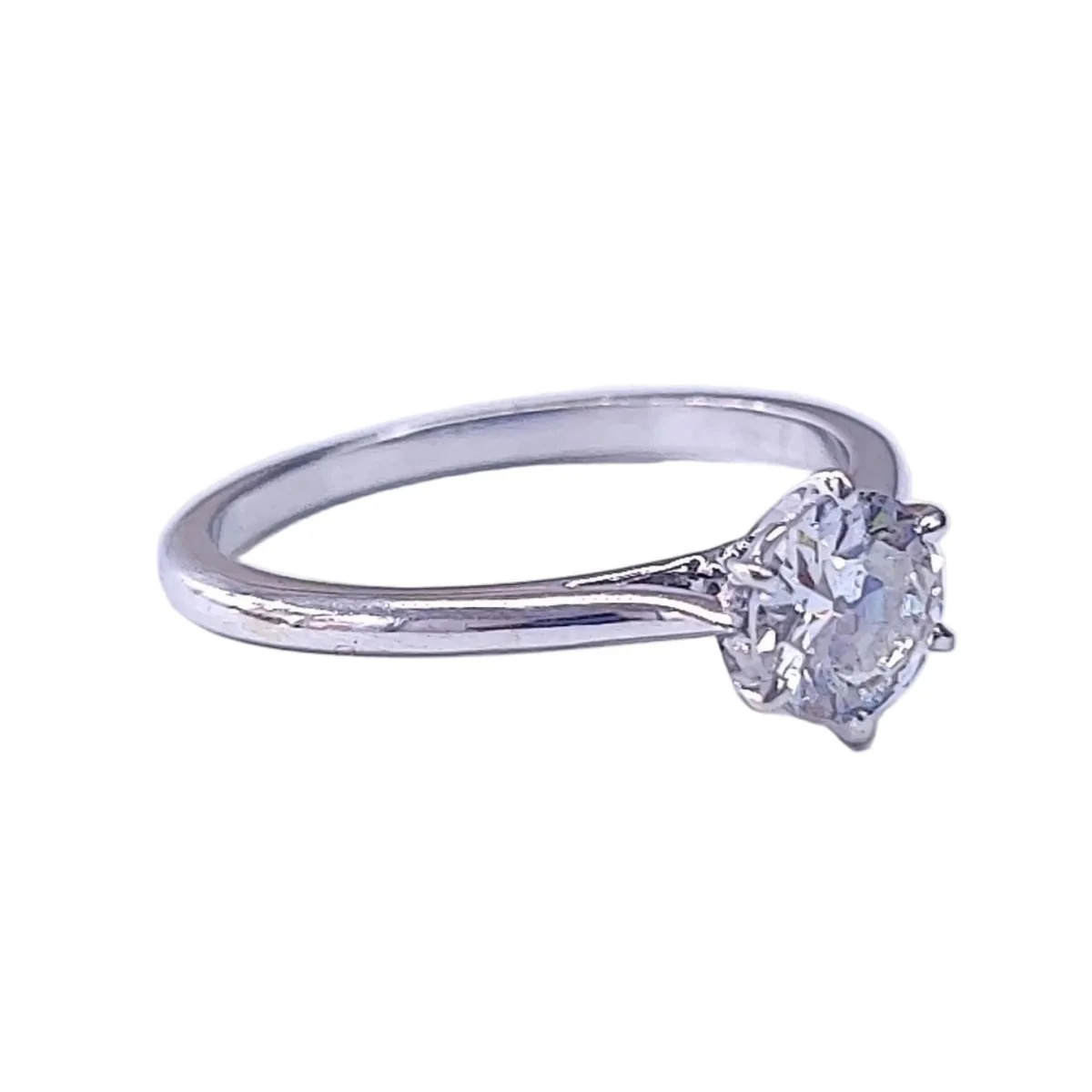 Bague Solitaire en or blanc et diamant - Image 10