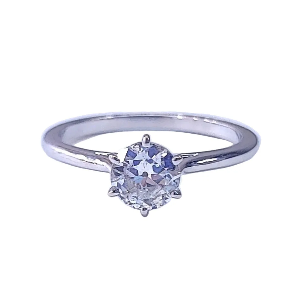 Bague Solitaire en or blanc et diamant - Image 6