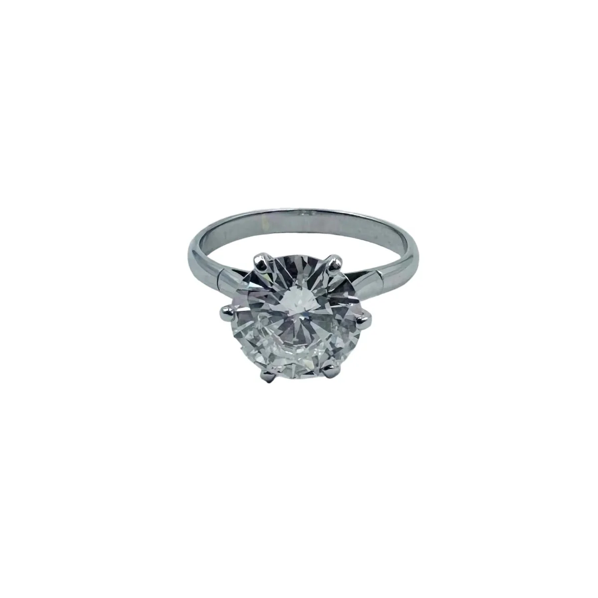 Bague Solitaire en or blanc et diamant - Image 10