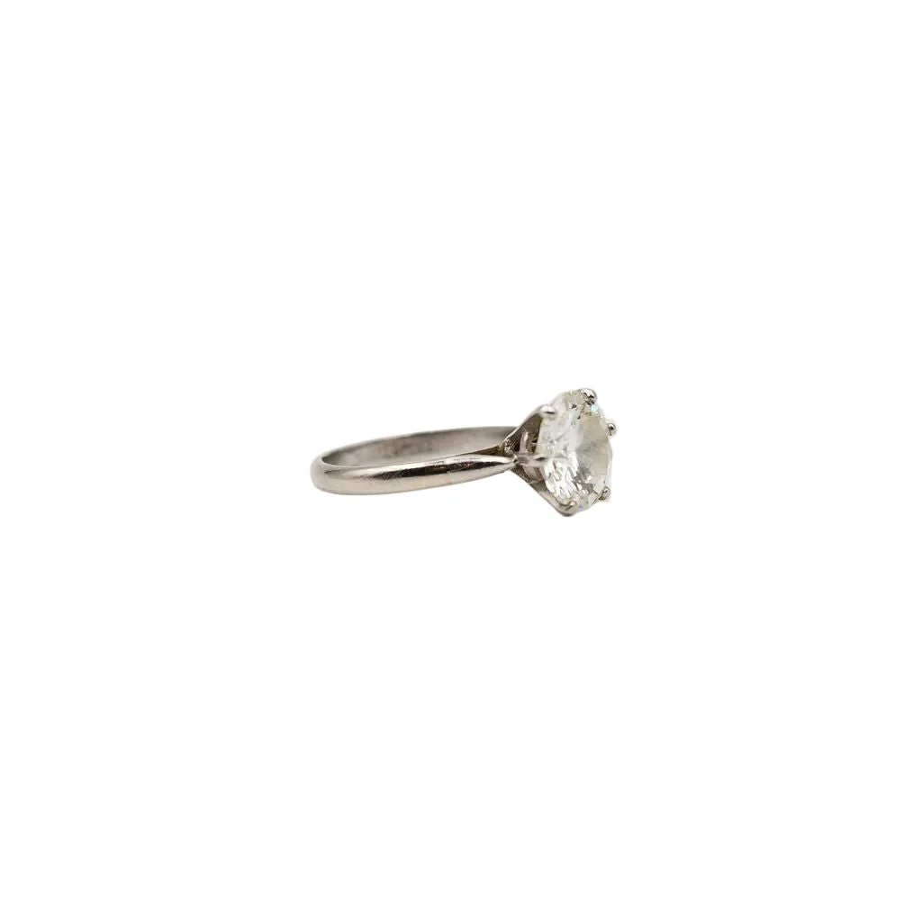Bague Solitaire en or blanc et diamant - Image 12
