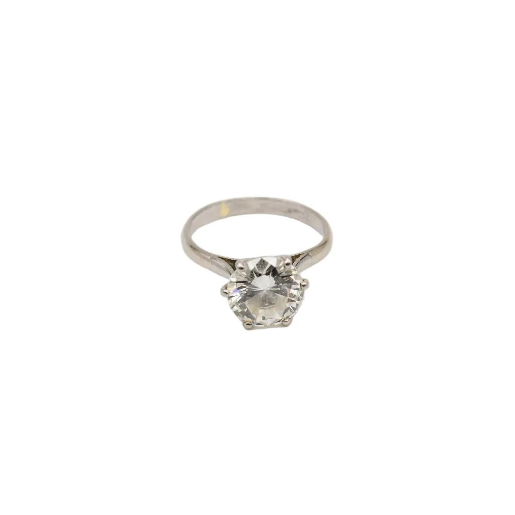 Bague Solitaire en or blanc et diamant - Image 15