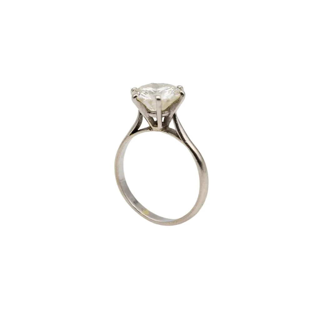 Bague Solitaire en or blanc et diamant - Image 16
