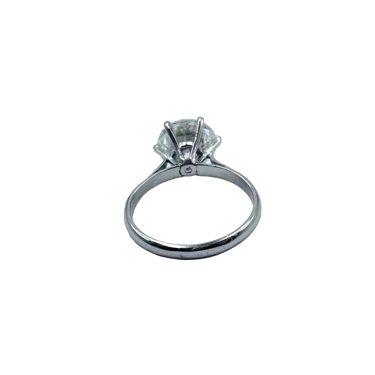 Bague Solitaire en or blanc et diamant - Image 6