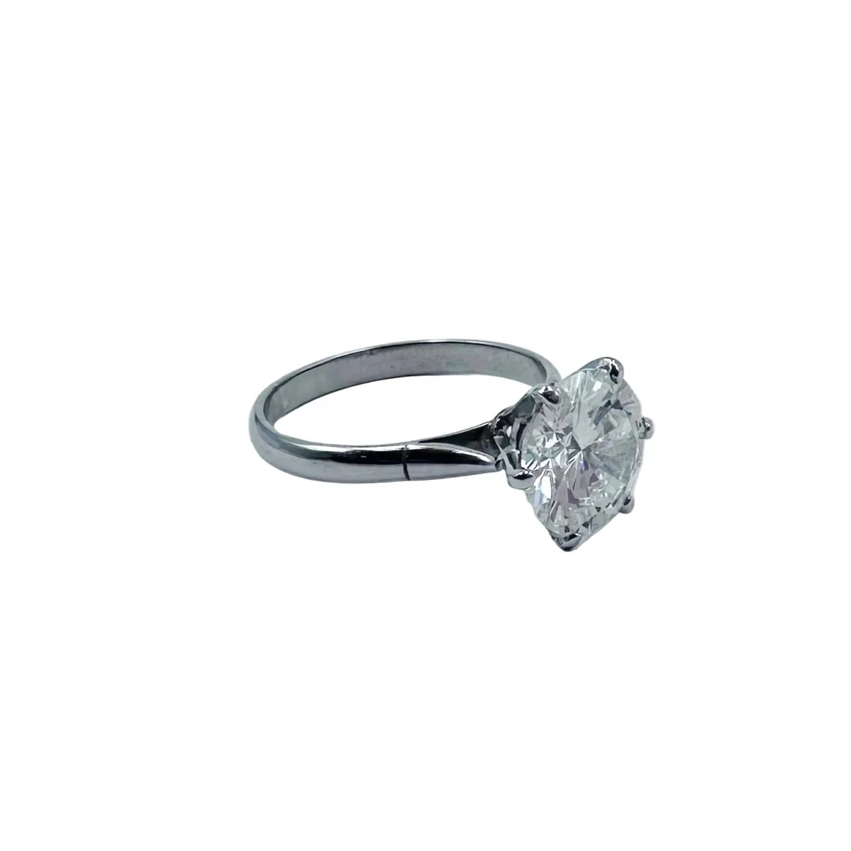 Bague Solitaire en or blanc et diamant - Image 9