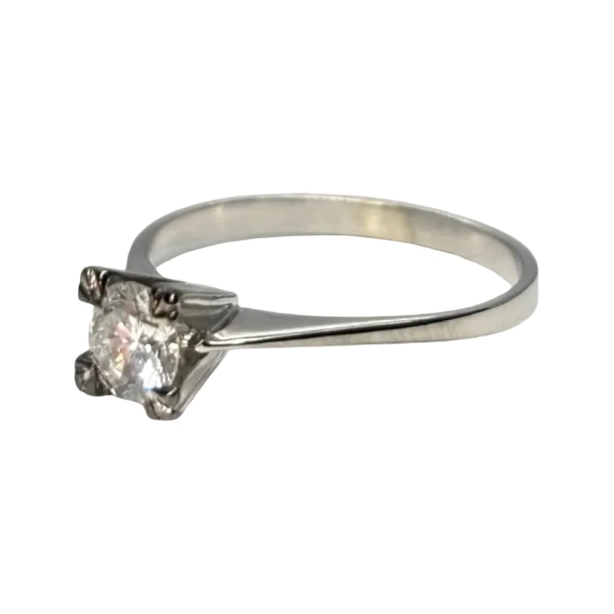 Bague Solitaire en or blanc et diamant - Image 3