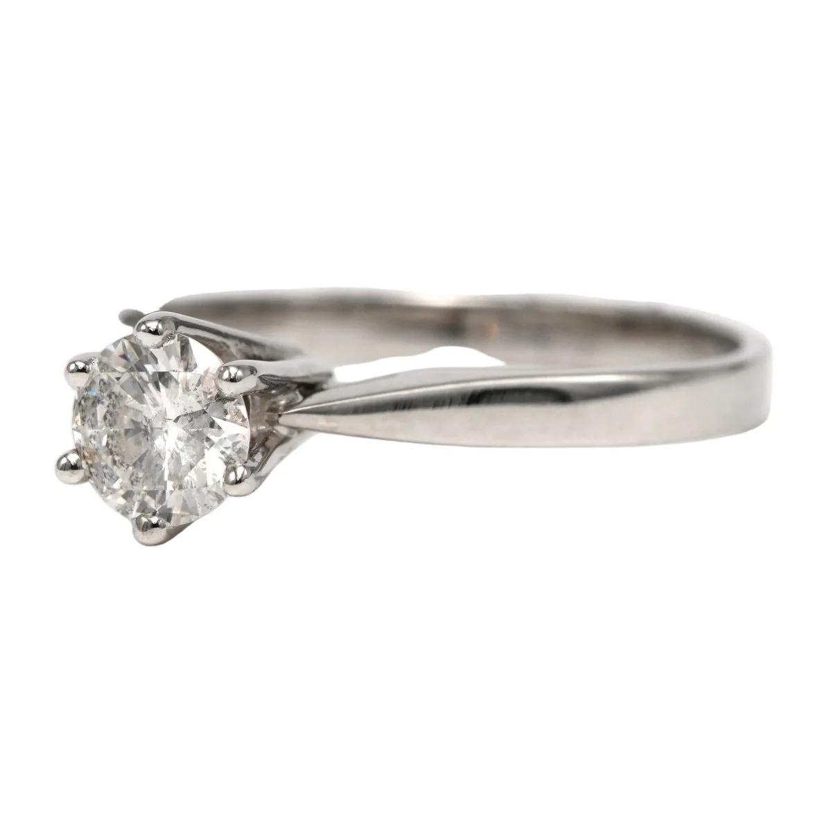 Bague Solitaire en or blanc et diamant - Image 2