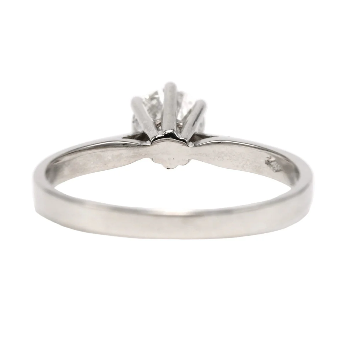 Bague Solitaire en or blanc et diamant - Image 4