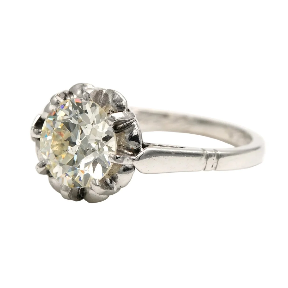Bague Solitaire en or blanc et diamant - Image 2