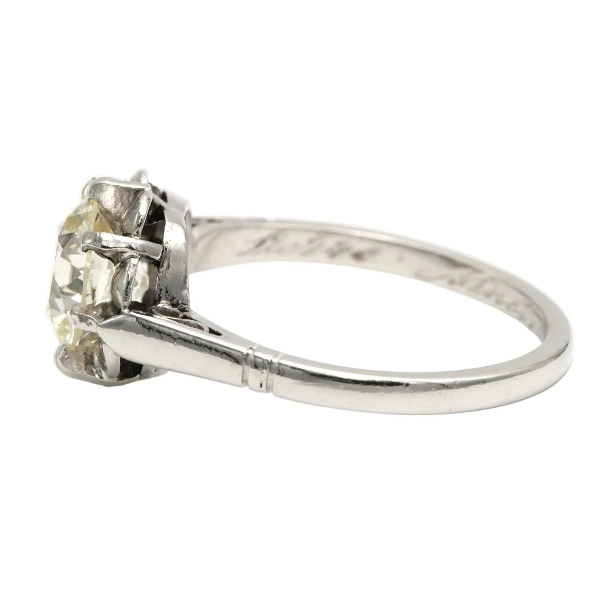 Bague Solitaire en or blanc et diamant - Image 3