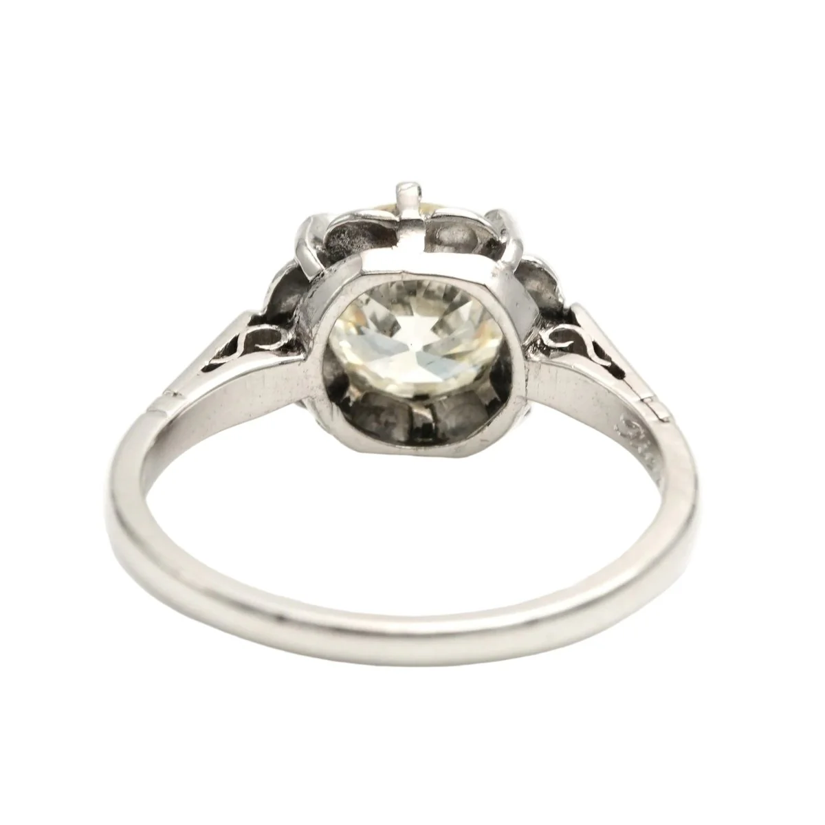 Bague Solitaire en or blanc et diamant - Image 4