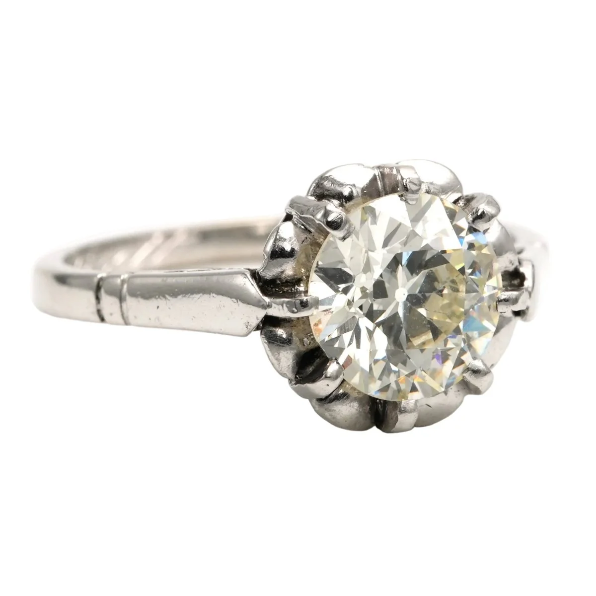 Bague Solitaire en or blanc et diamant - Image 6