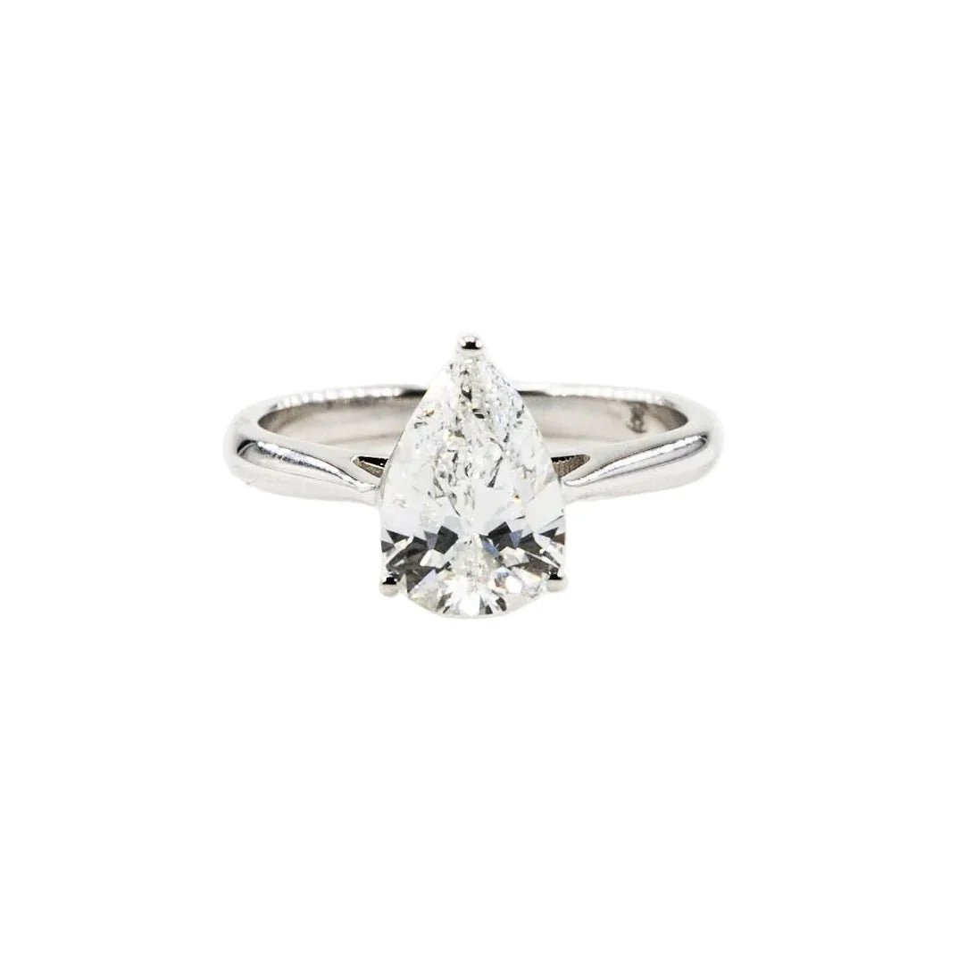 Bague Solitaire en or blanc et diamant