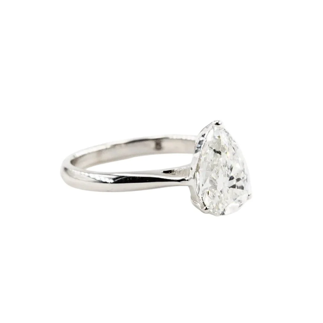 Bague Solitaire en or blanc et diamant - Image 3