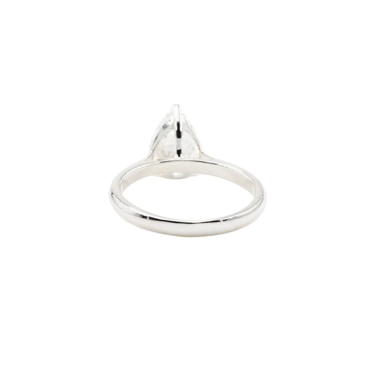 Bague Solitaire en or blanc et diamant - Image 5