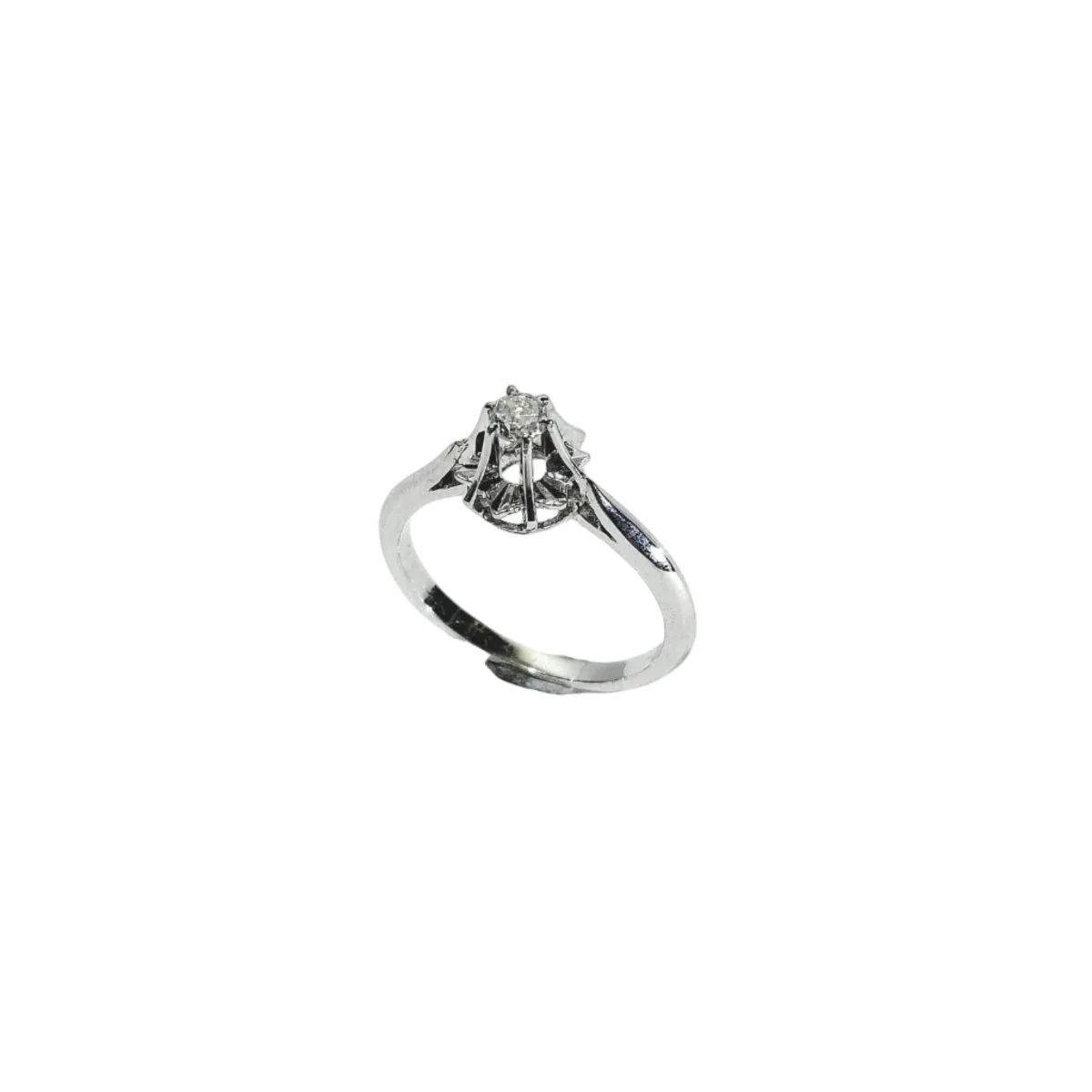 Bague Solitaire en or blanc et diamant - Image 3