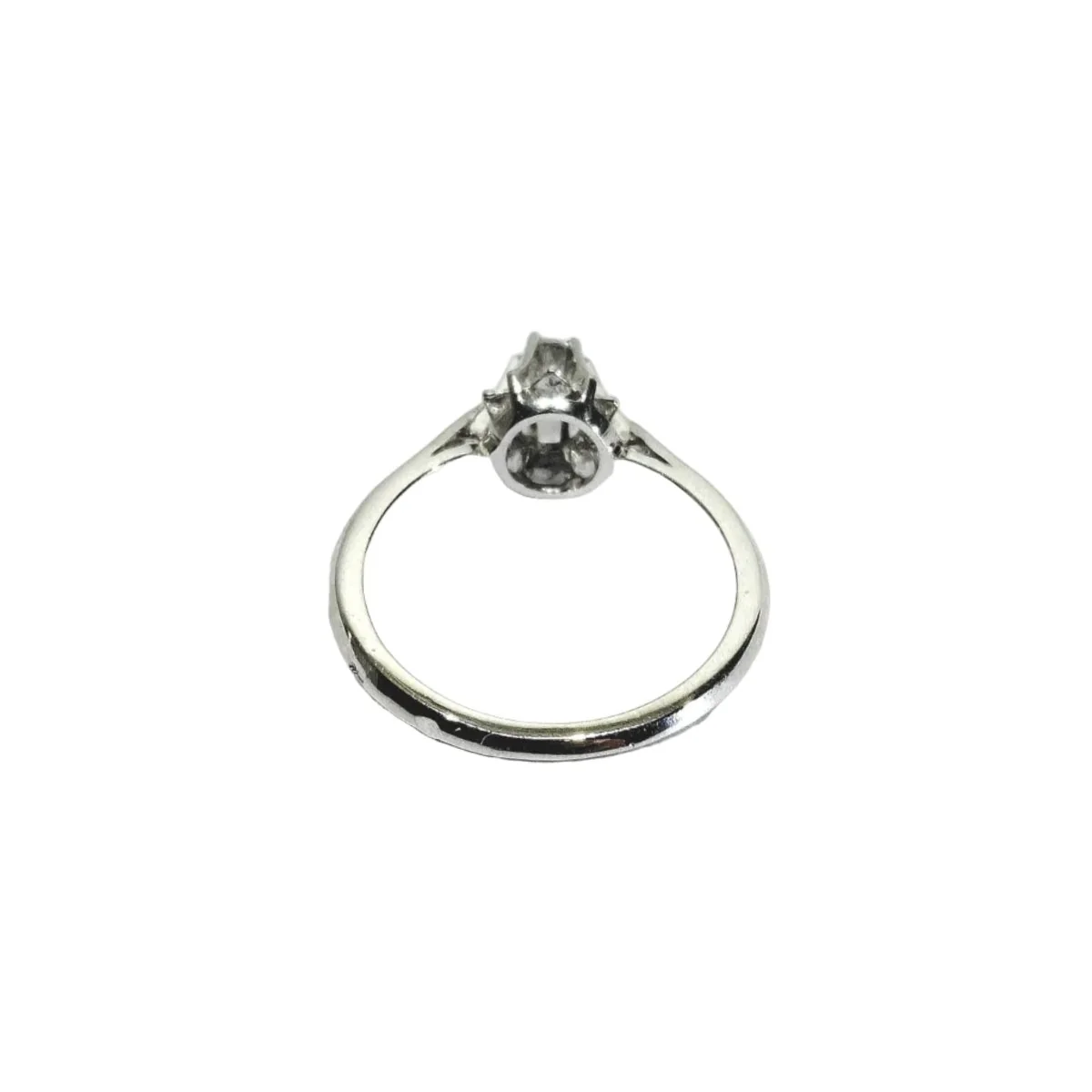 Bague Solitaire en or blanc et diamant - Image 6
