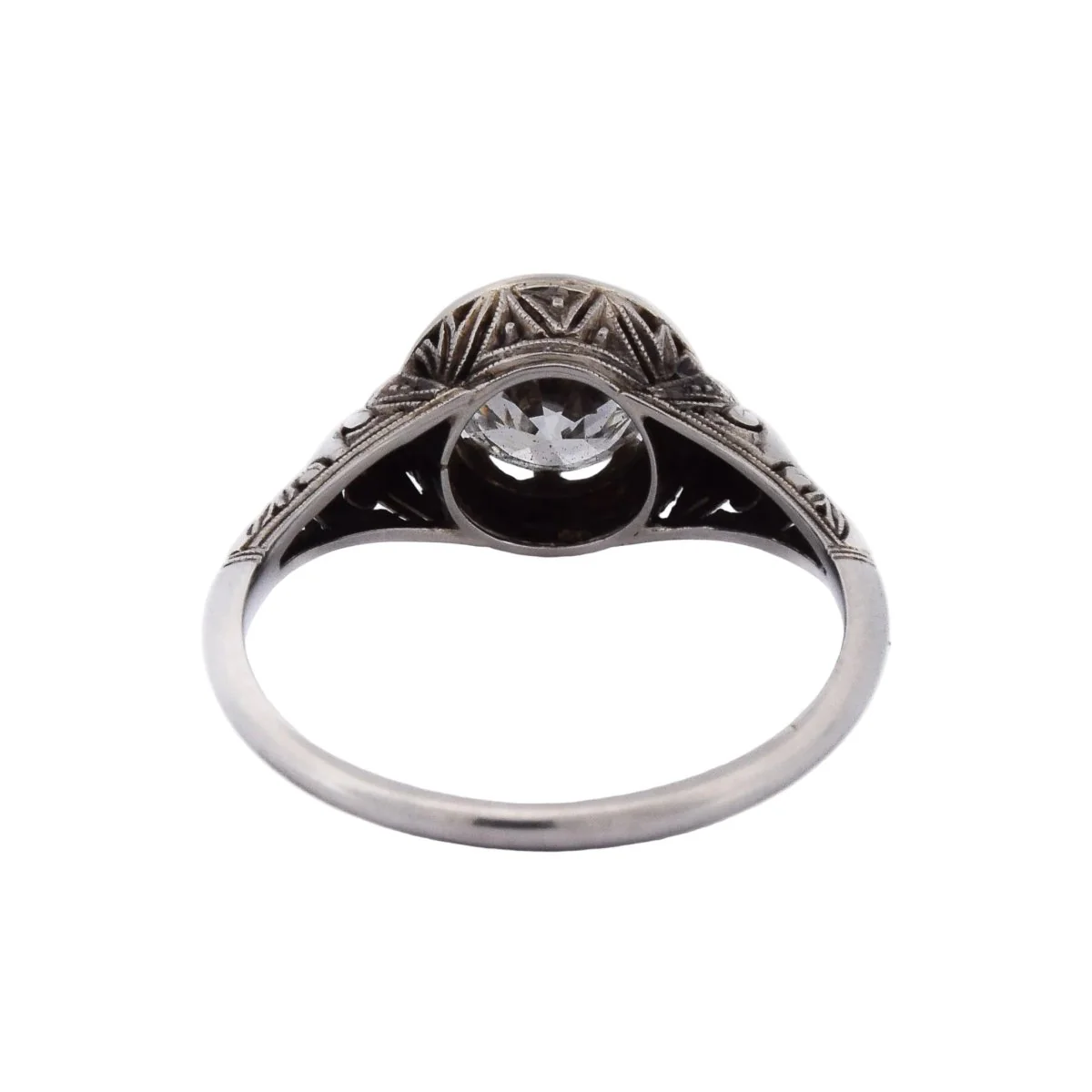 Bague Solitaire en or blanc et diamant - Image 5
