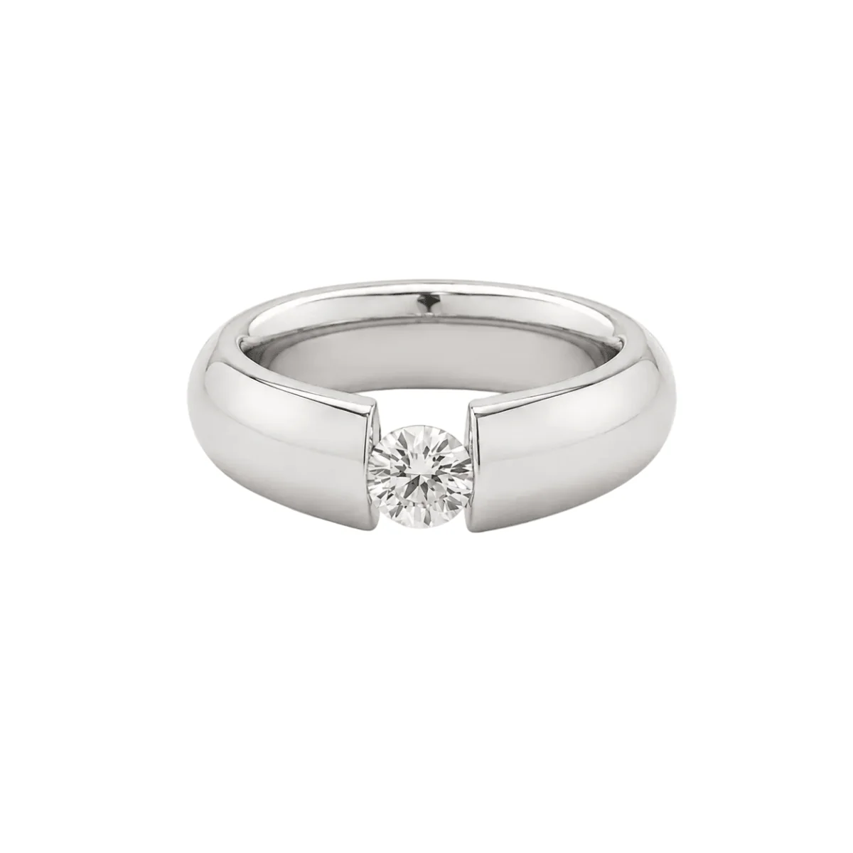 Bague Solitaire en or blanc et diamant