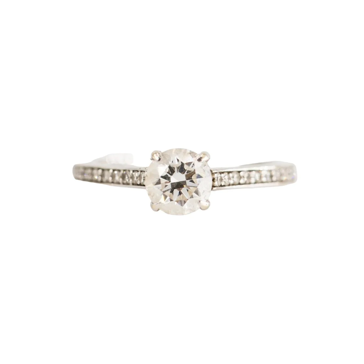Bague Solitaire en or blanc et diamant