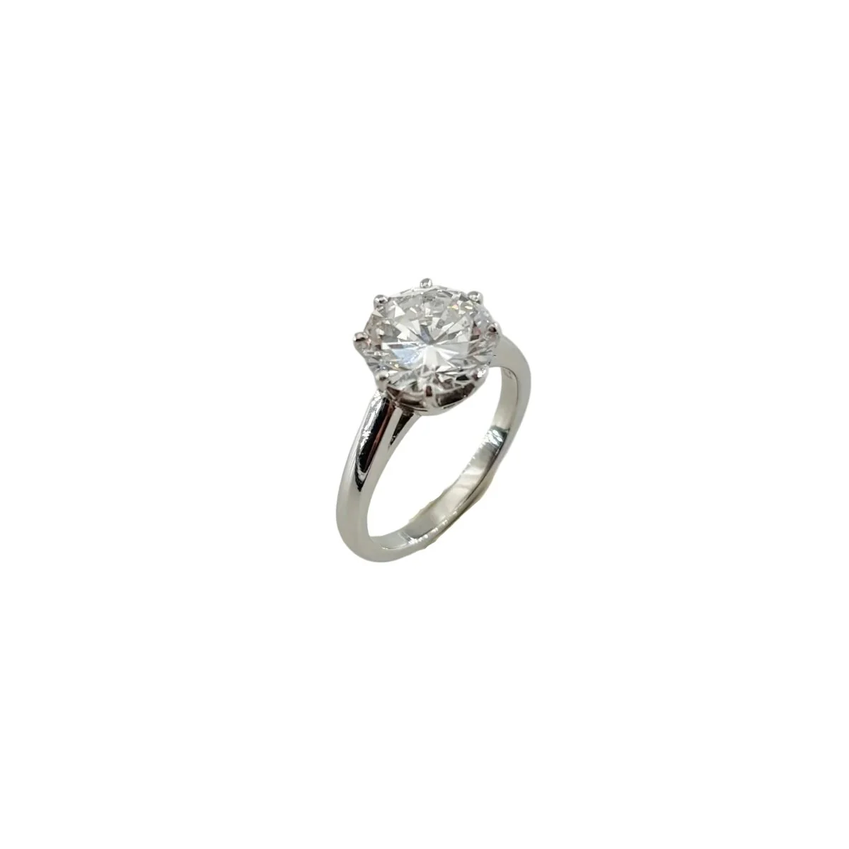 Bague Solitaire en or blanc et diamant - Image 4