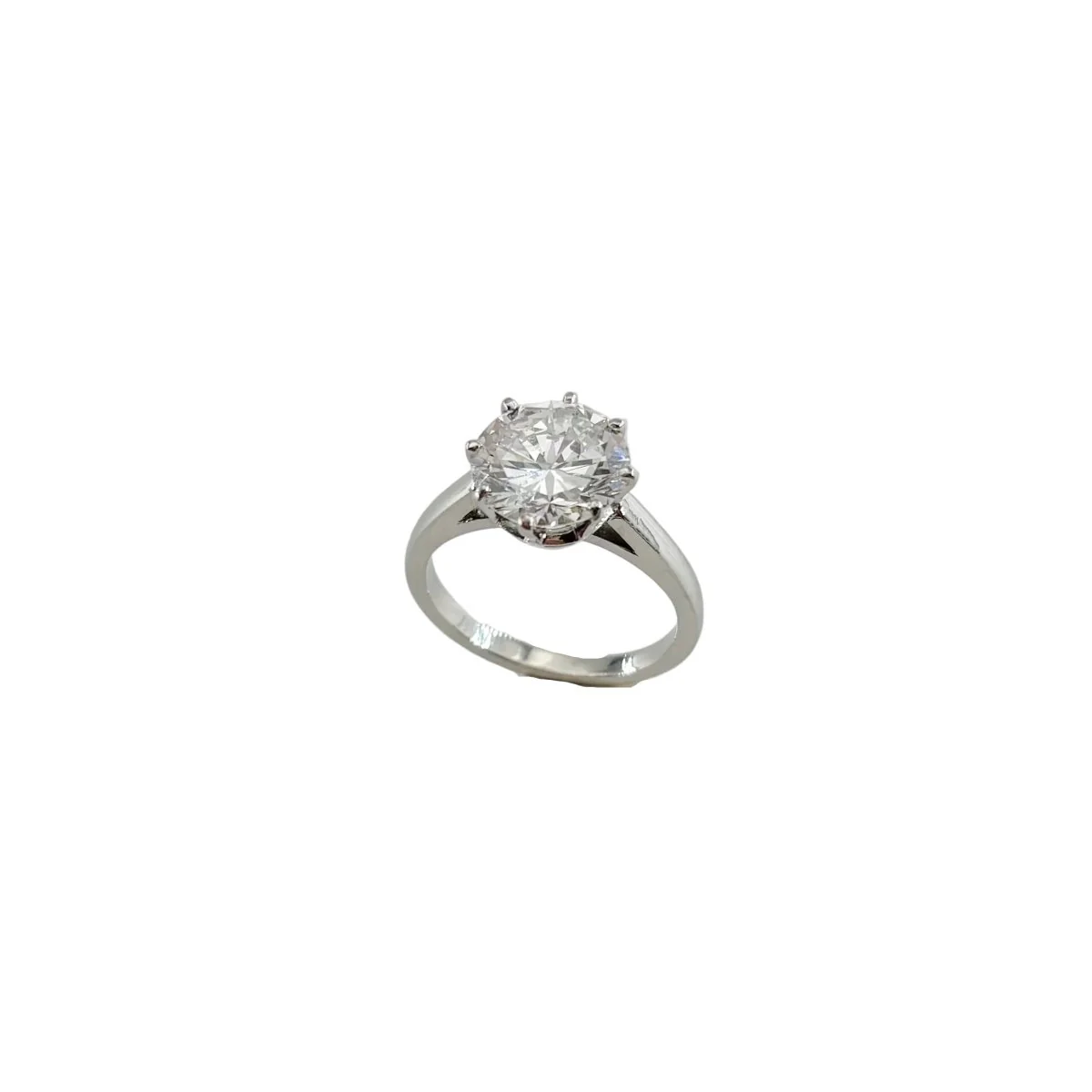 Bague Solitaire en or blanc et diamant - Image 5
