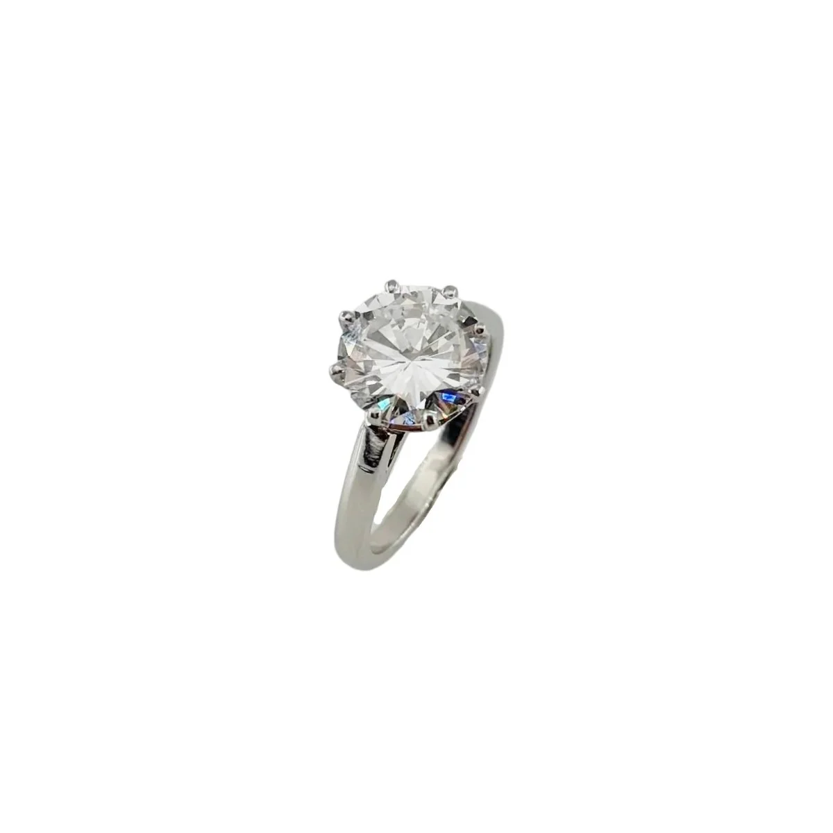 Bague Solitaire en or blanc et diamant - Image 6