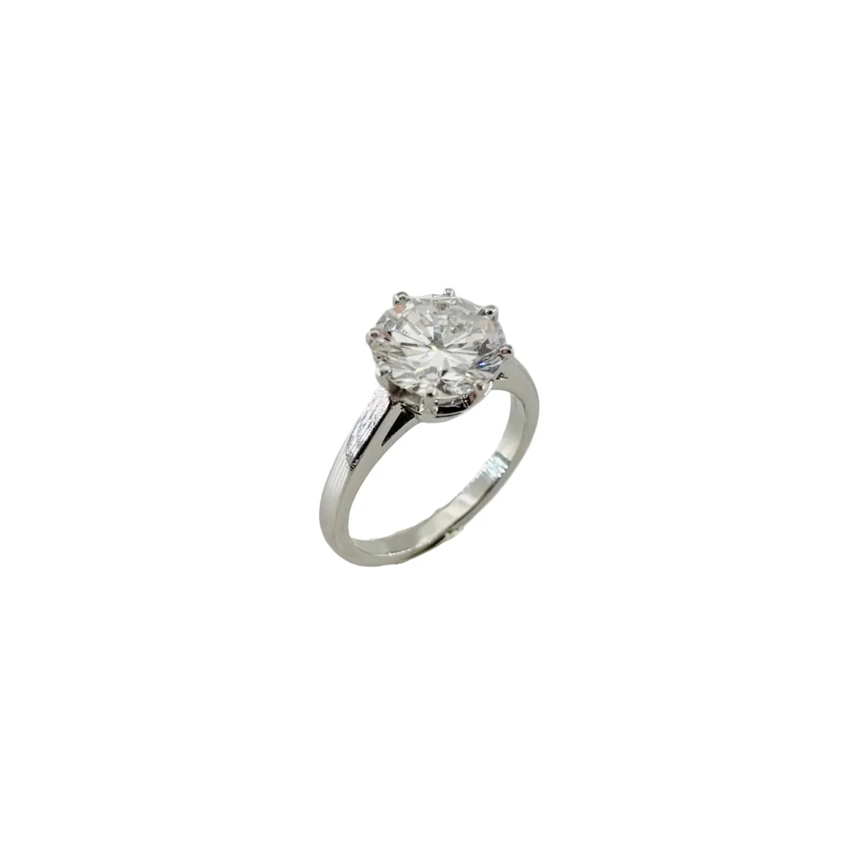Bague Solitaire en or blanc et diamant - Image 8