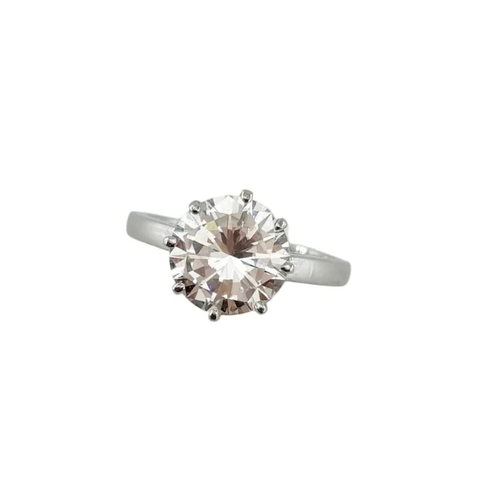 Bague Solitaire en or blanc et diamant - Image 9