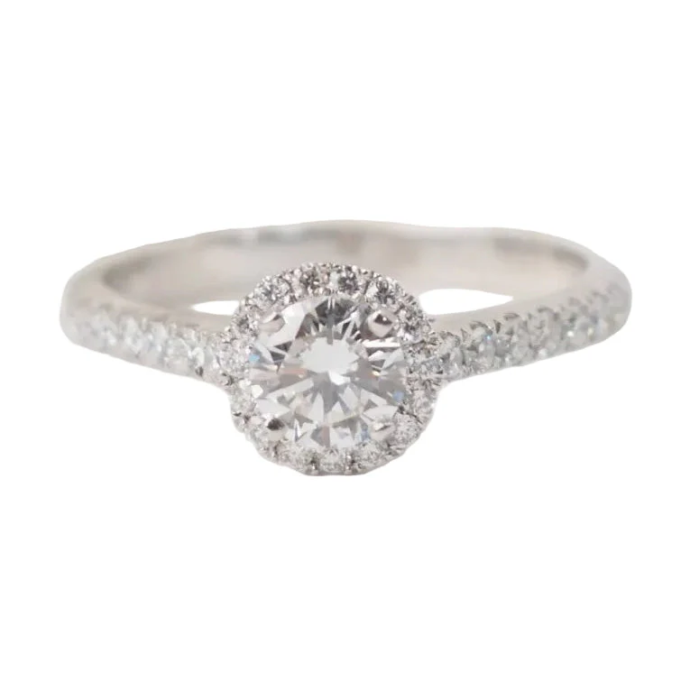 Bague Solitaire en or blanc et diamants