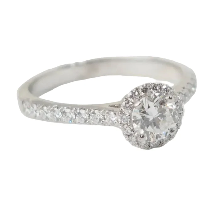 Bague Solitaire en or blanc et diamants - Image 4