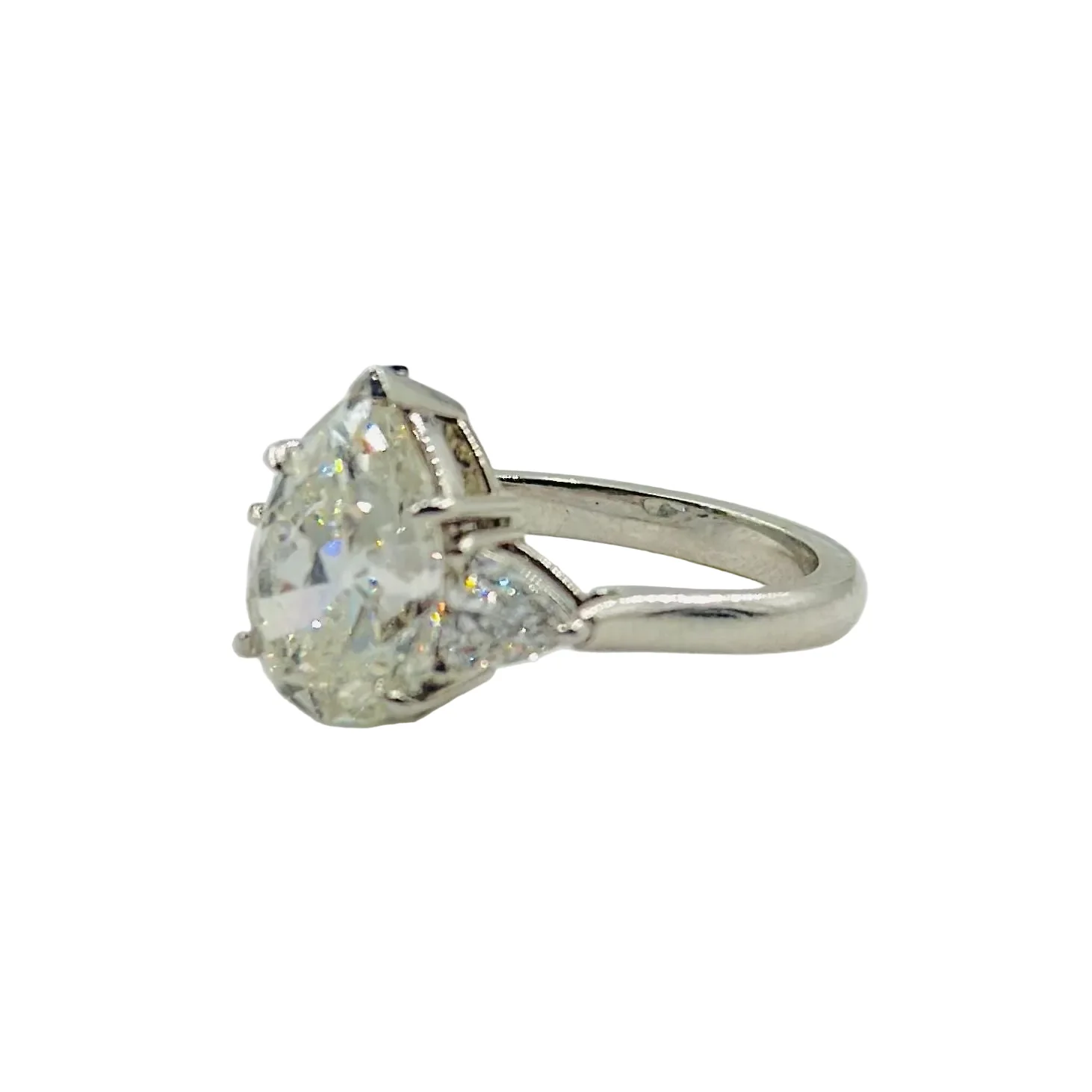 Bague en or blanc sertie d'un diamant poire - Image 2