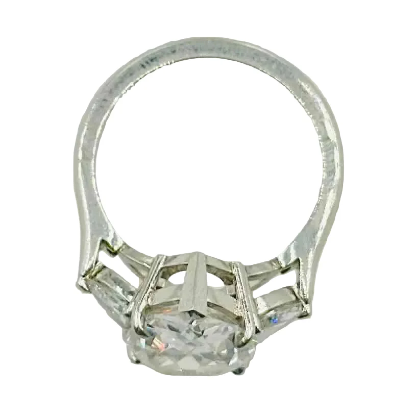 Bague en or blanc sertie d'un diamant poire - Image 3
