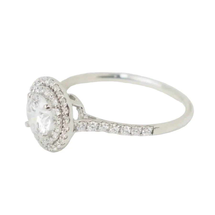 Bague Solitaire en or blanc et diamants - Image 3