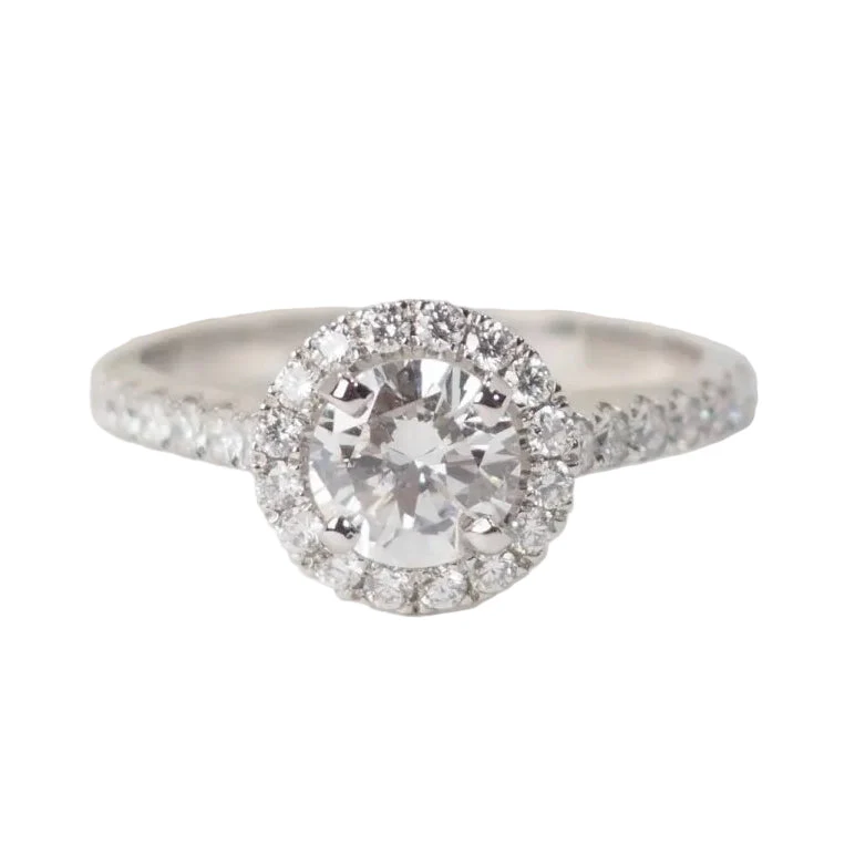 Bague Solitaire en or blanc et diamants