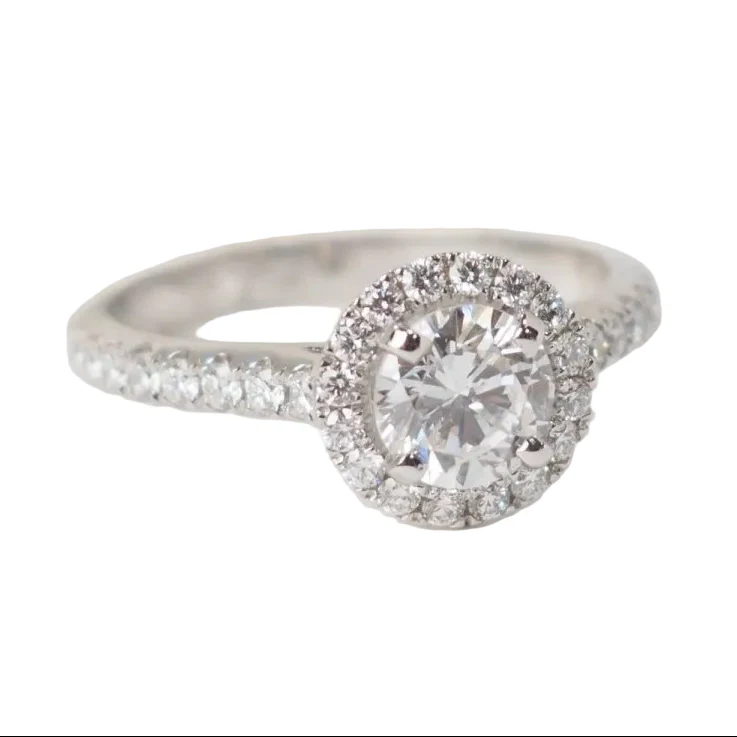Bague Solitaire en or blanc et diamants - Image 3