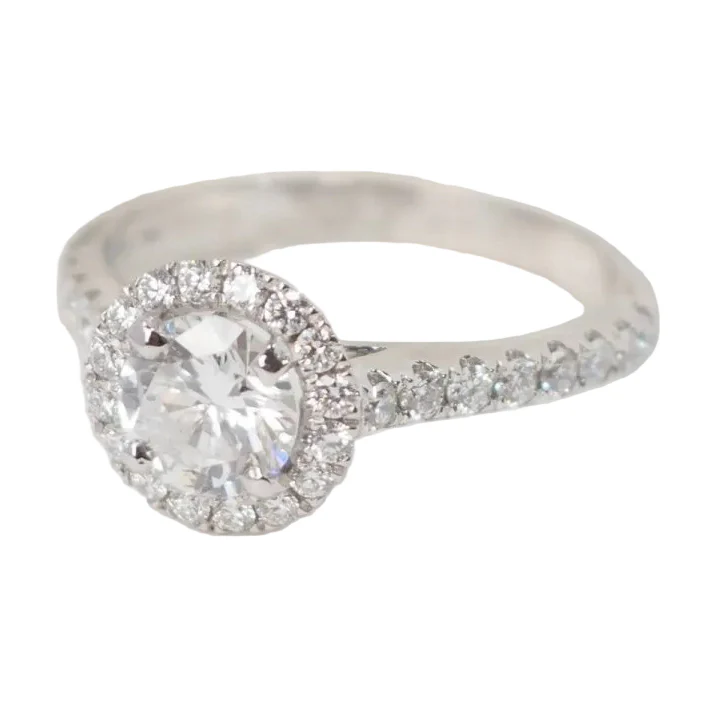 Bague Solitaire en or blanc et diamants - Image 4