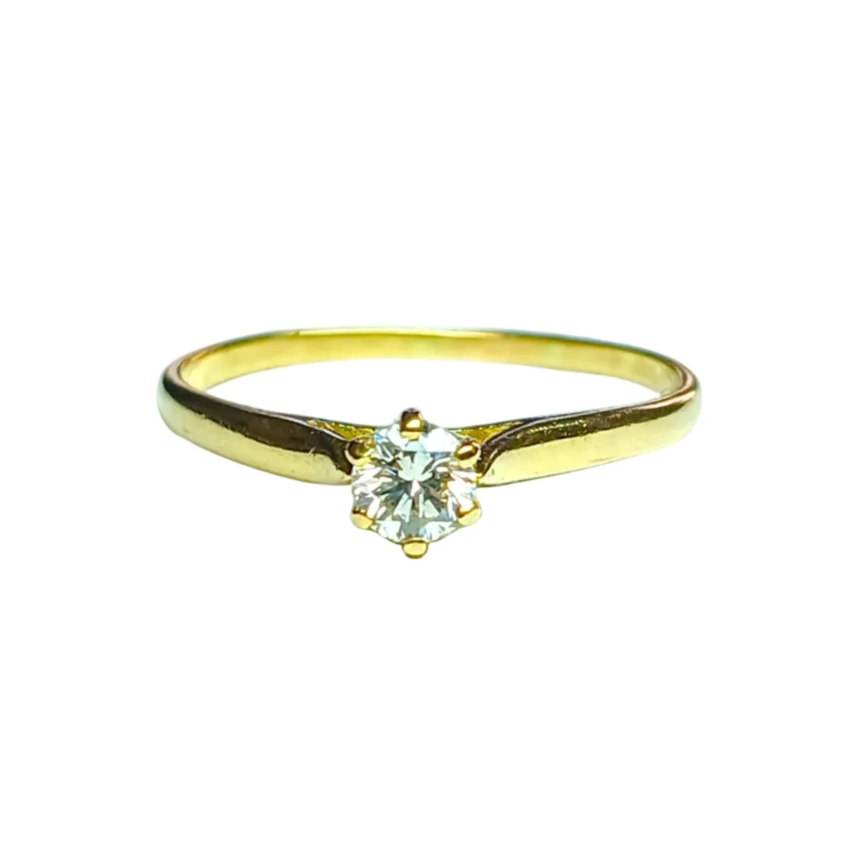 Bague Solitaire en or jaune et diamant
