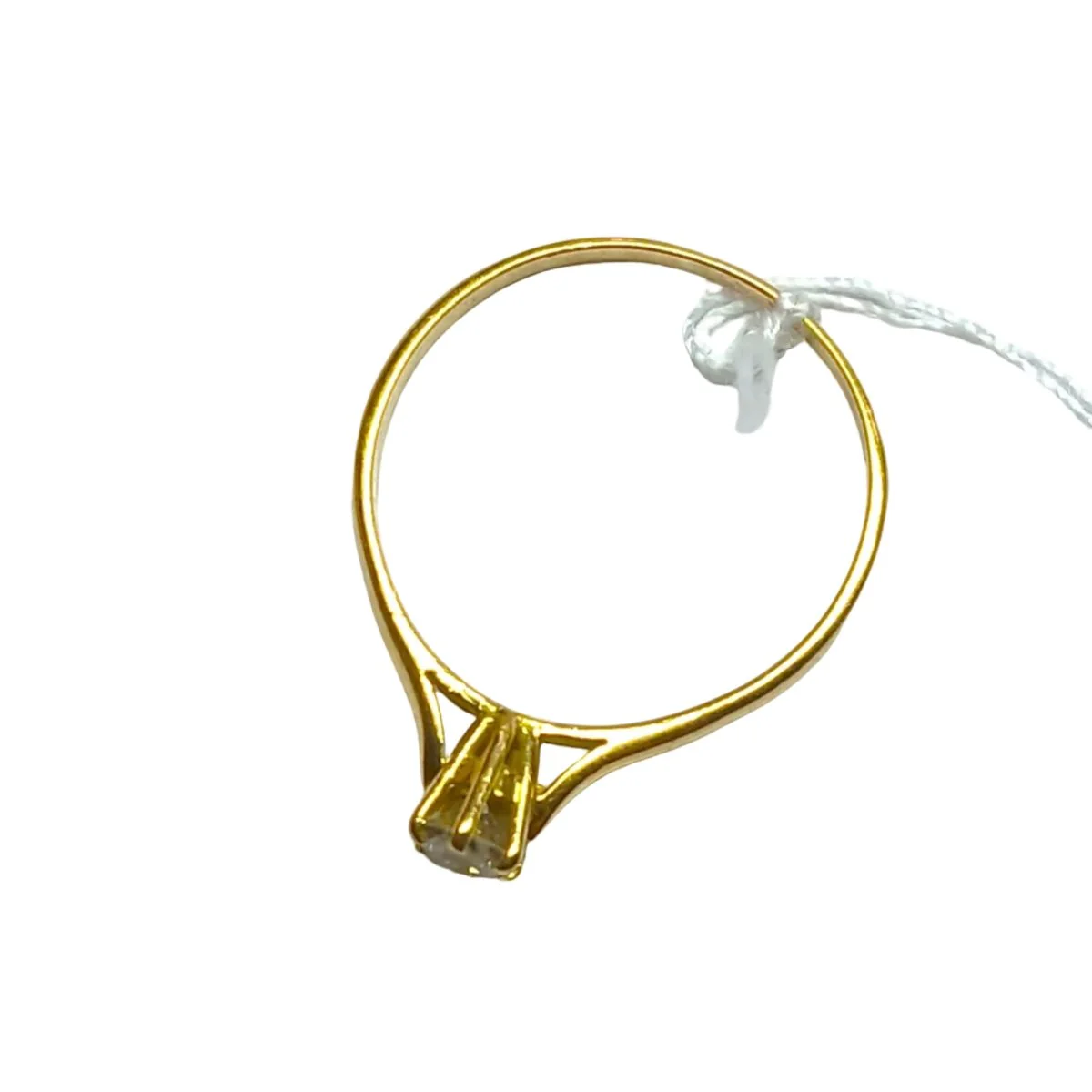 Bague Solitaire en or jaune et diamant - Image 3