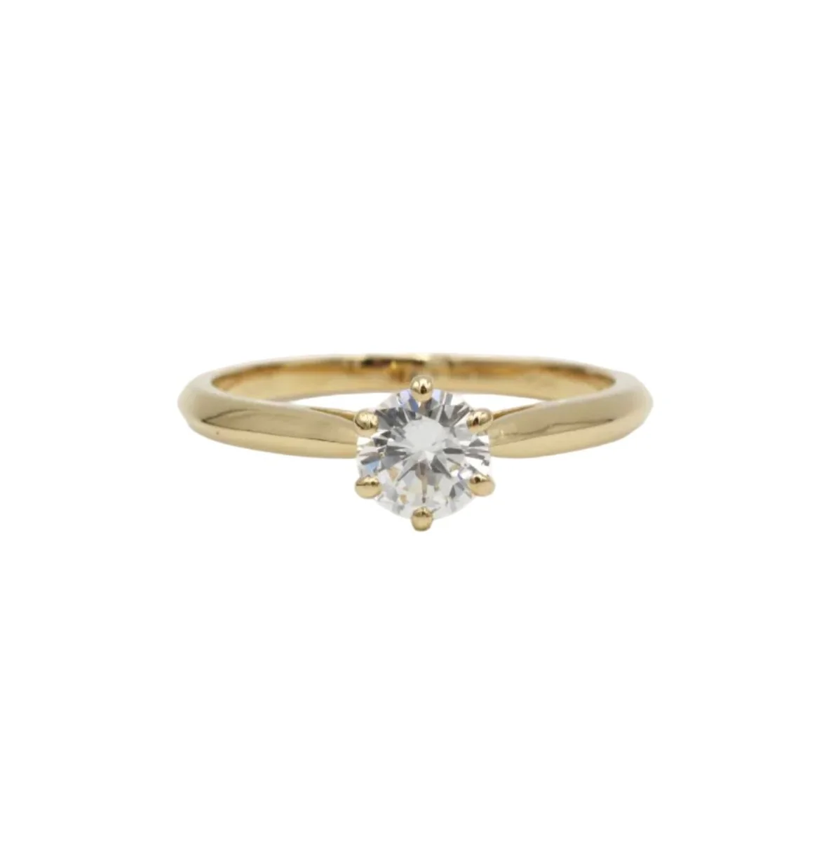 Bague Solitaire en or jaune et diamant
