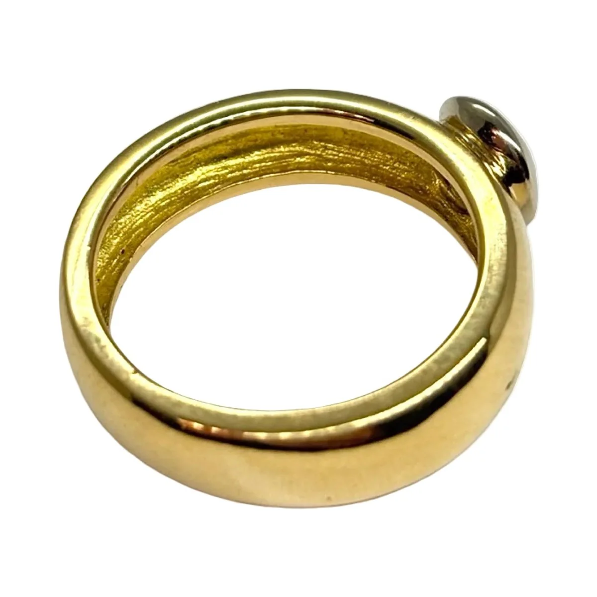 Bague Solitaire en or jaune et diamant - Image 4