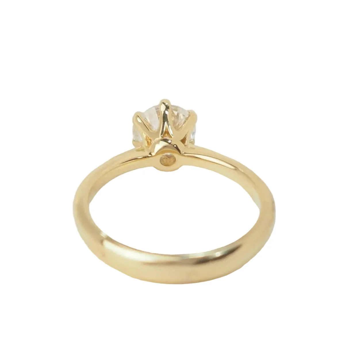 Bague Solitaire en or jaune et diamant - Image 3