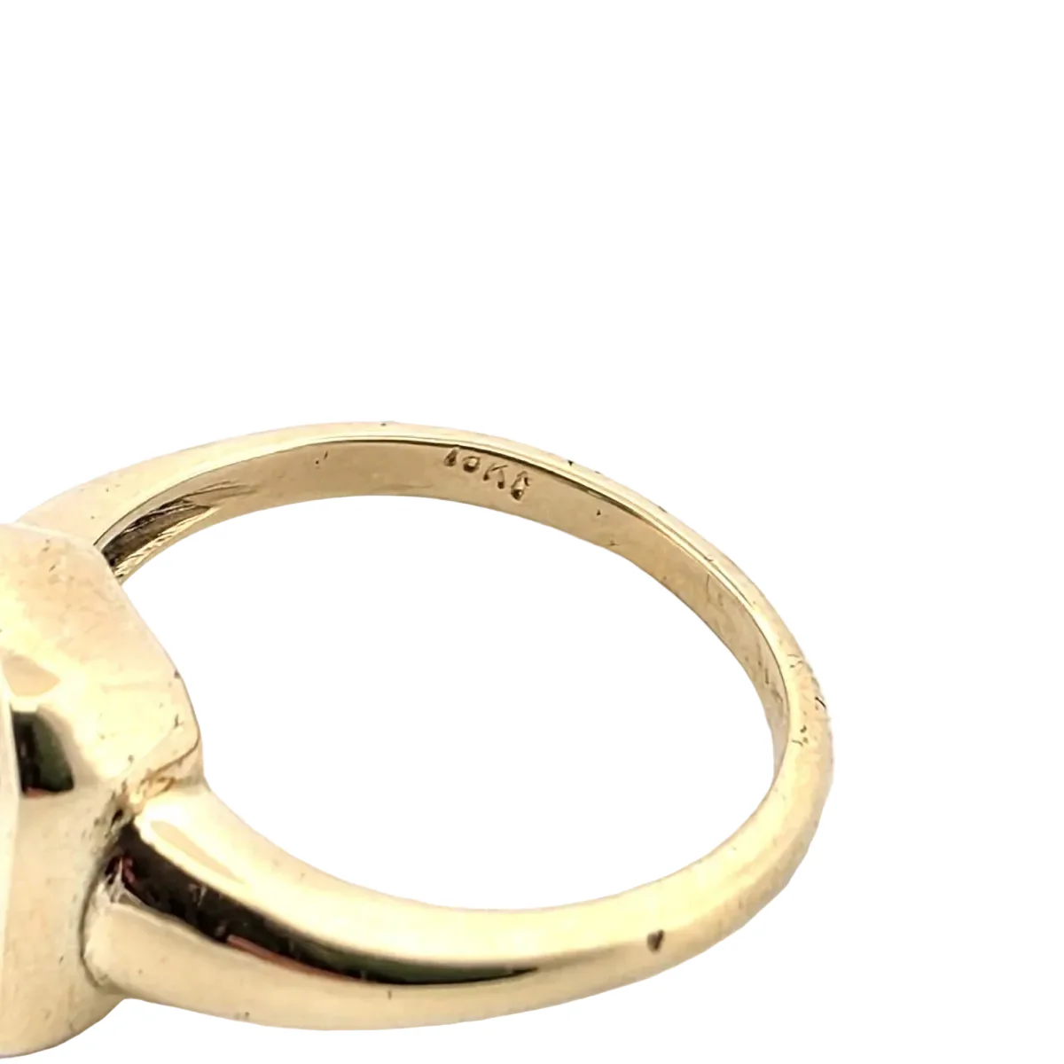 Bague Solitaire en or jaune et émeraude - Image 6