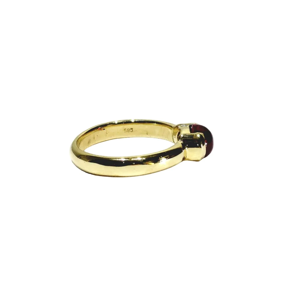Bague Solitaire en or jaune et rubis - Image 6