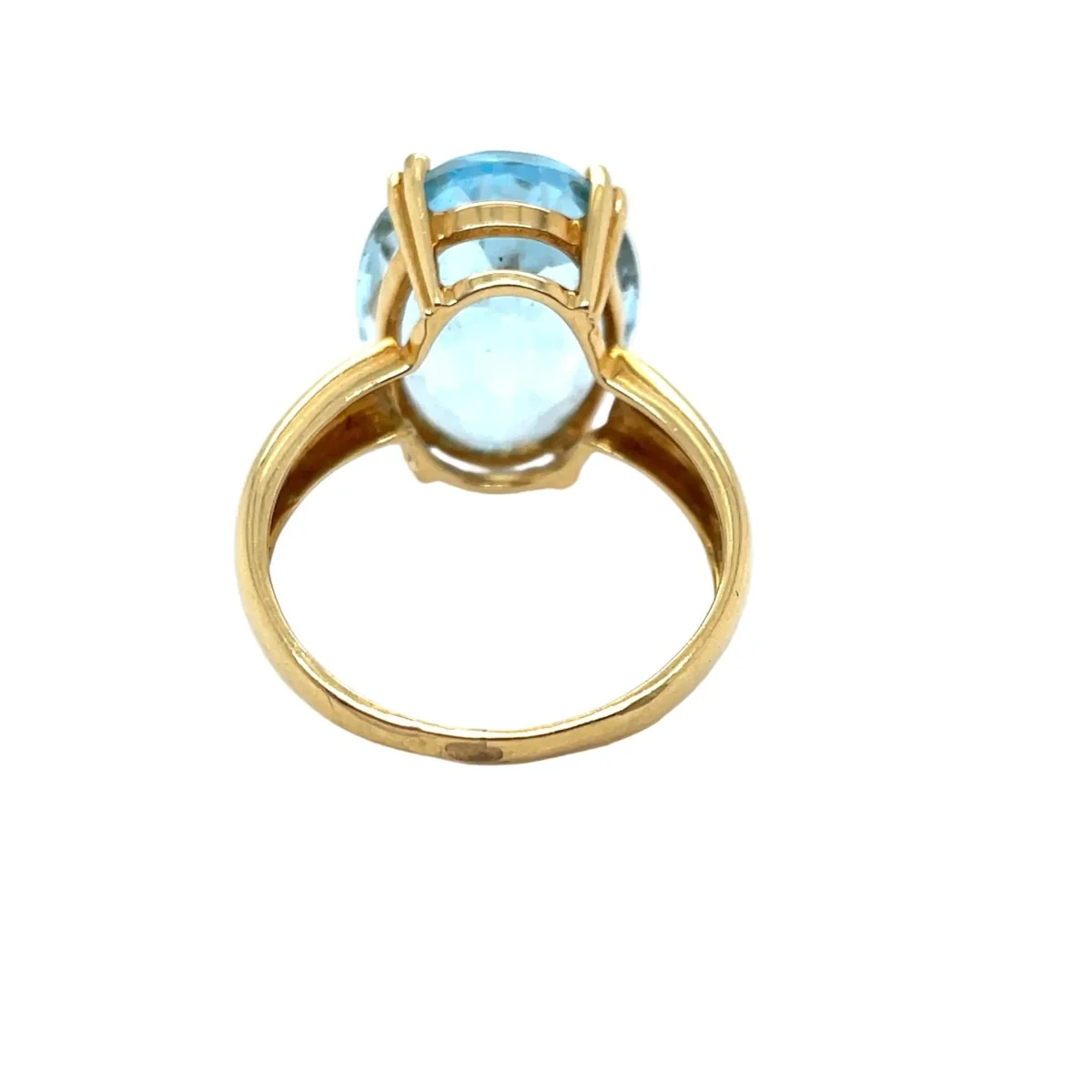 Bague Solitaire en or jaune et topaze - Image 4