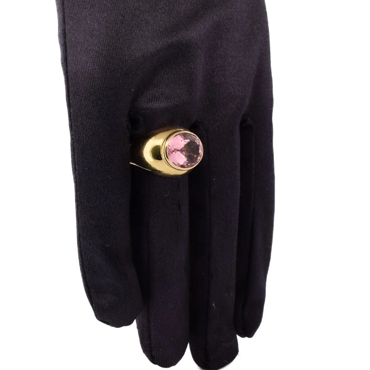 Bague Solitaire en or jaune et tourmaline - Image 2