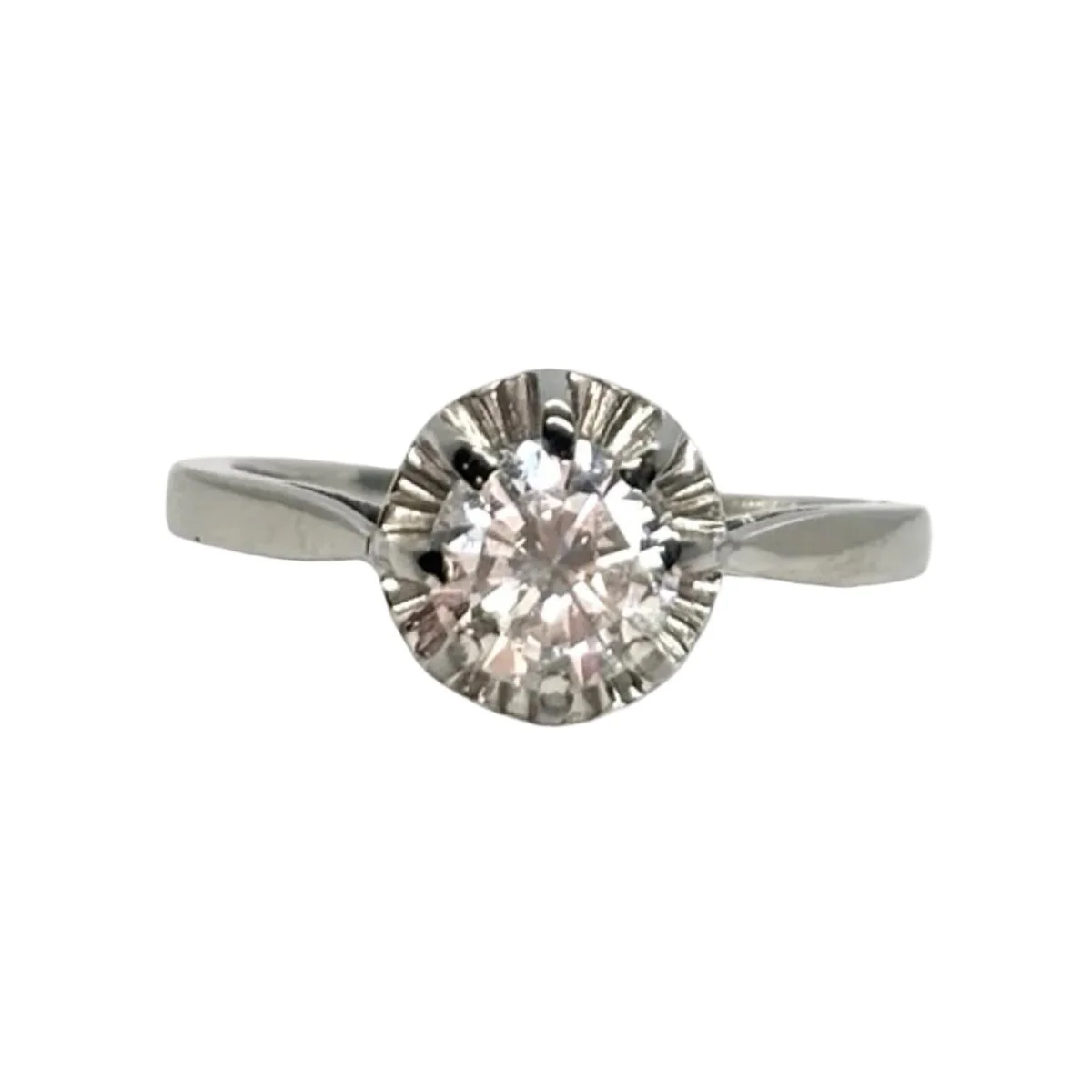 Bague Solitaire en platine et diamant